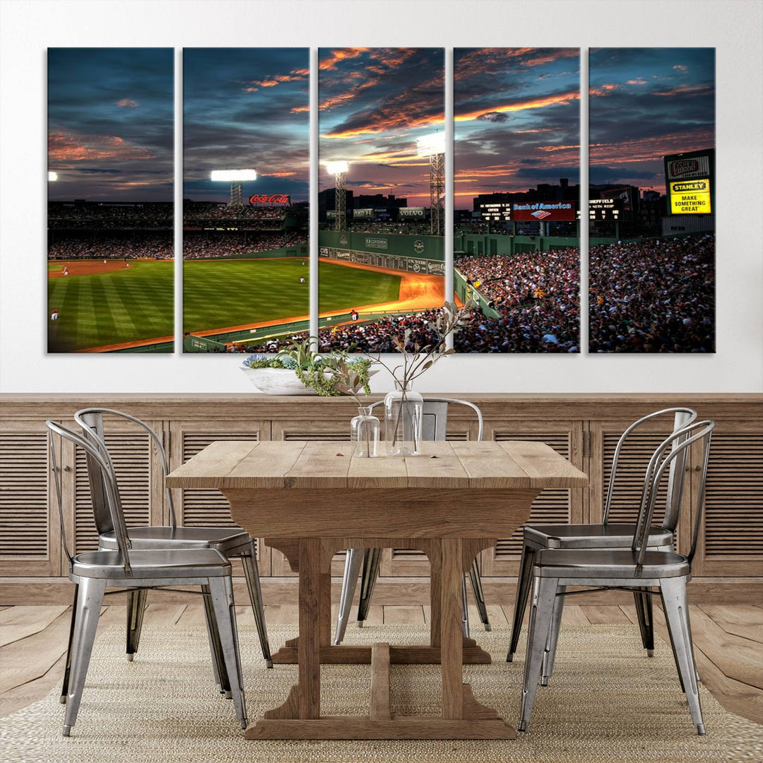 Fenway Park Boston Massachusetts Stadium Wall Art Canvas Print