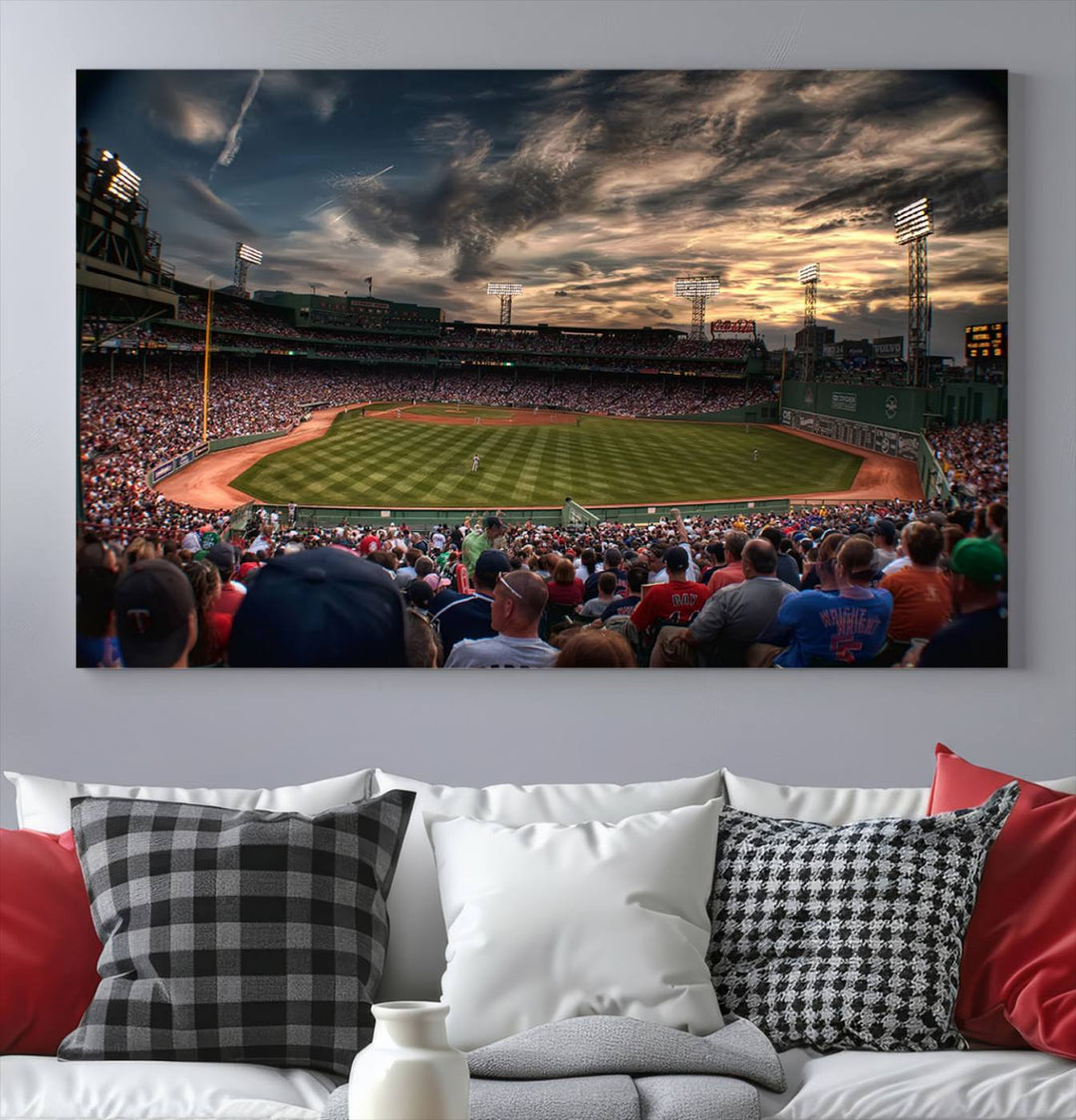 Fenway Park Boston Massachusetts Stadium Wall Art Canvas Print