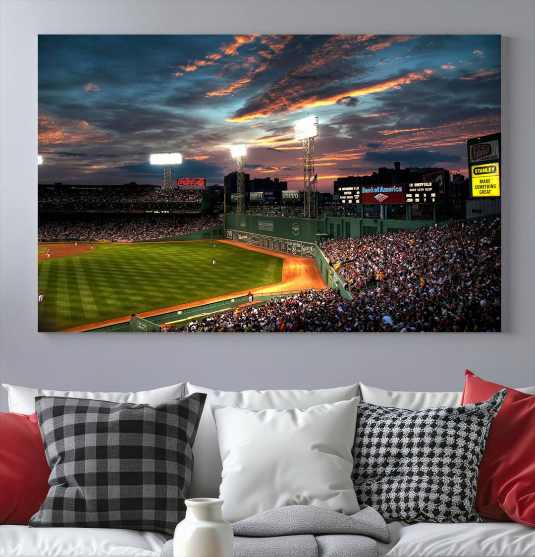 Fenway Park Boston Massachusetts Stadium Wall Art Canvas Print