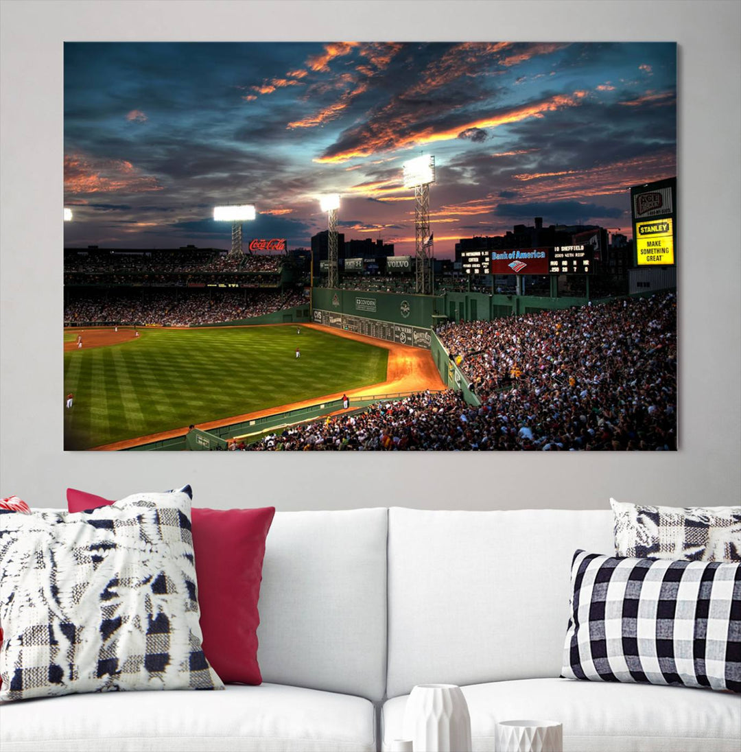 Fenway Park Boston Massachusetts Stadium Wall Art Canvas Print