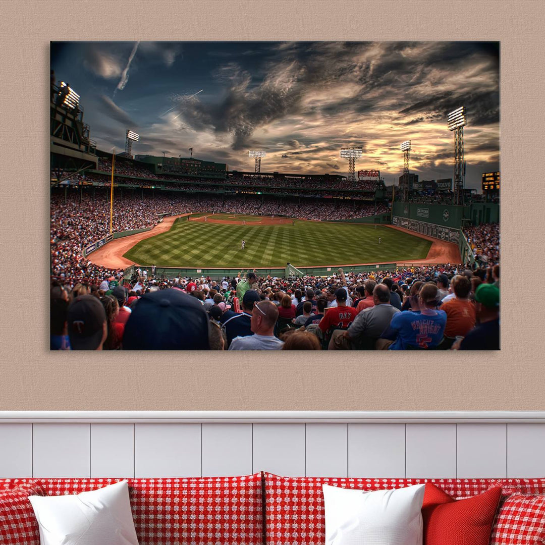 Fenway Park Boston Massachusetts Stadium Wall Art Canvas Print