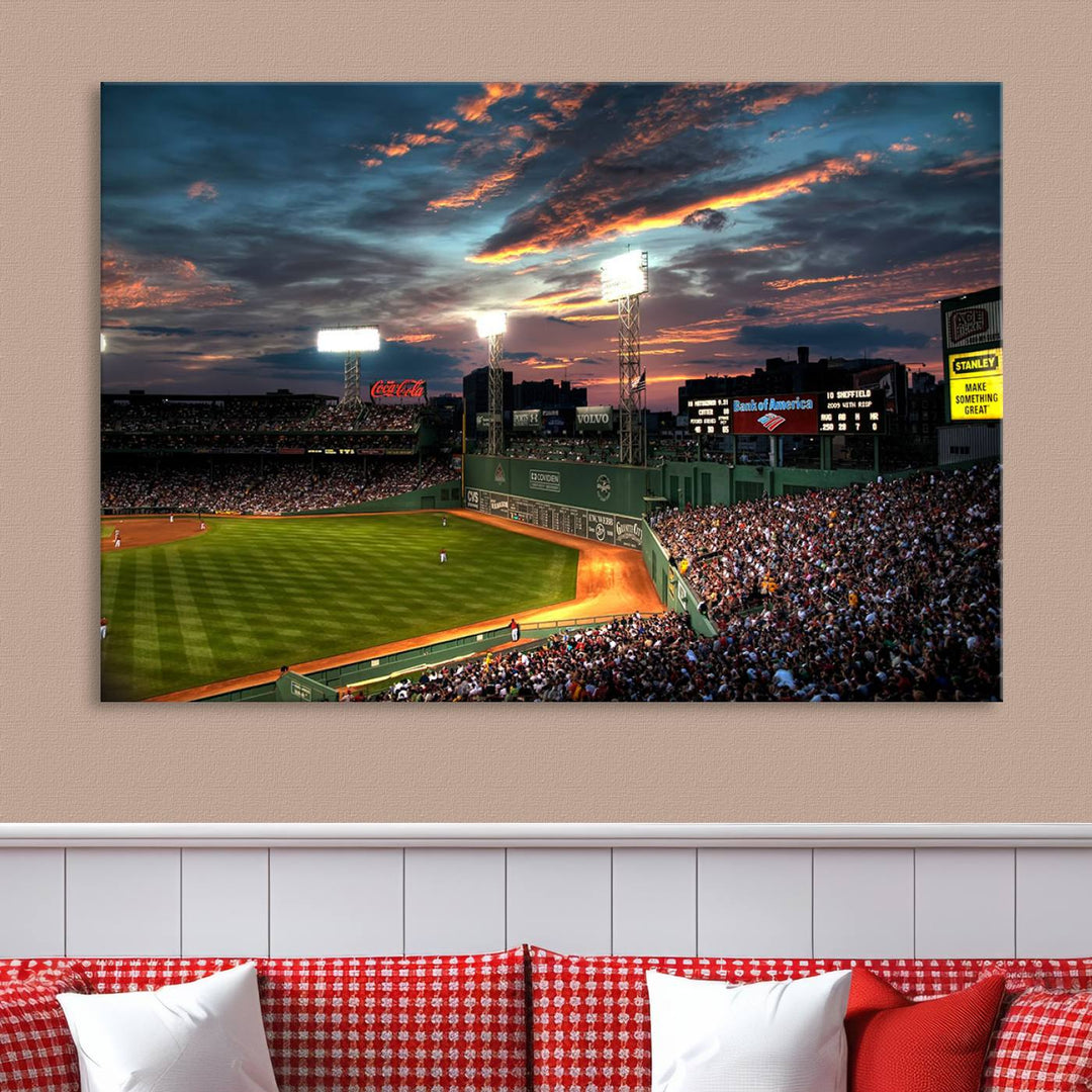 Fenway Park Boston Massachusetts Stadium Wall Art Canvas Print