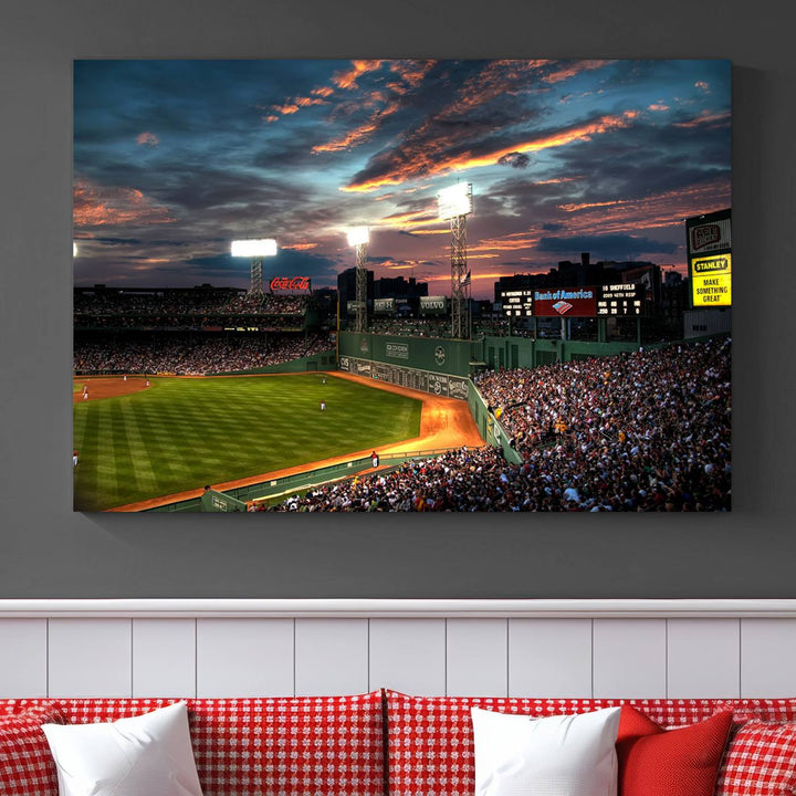 Fenway Park Boston Massachusetts Stadium Wall Art Canvas Print