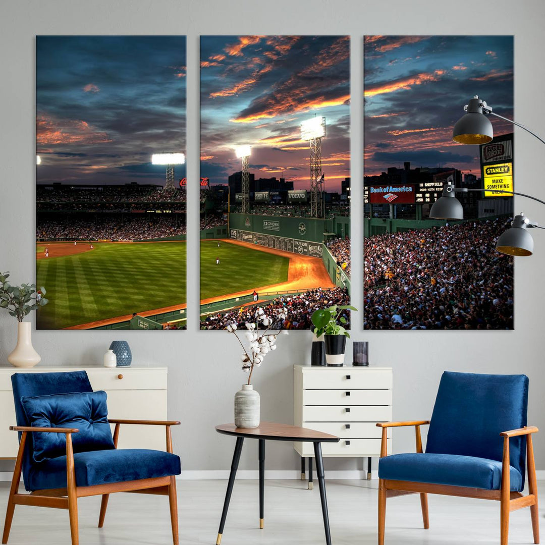 Fenway Park Boston Massachusetts Stadium Wall Art Canvas Print