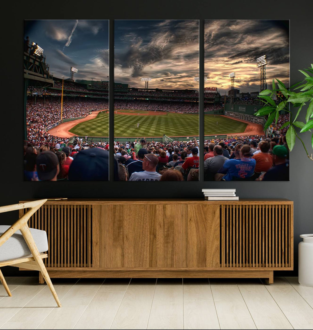 Fenway Park Boston Massachusetts Stadium Wall Art Canvas Print