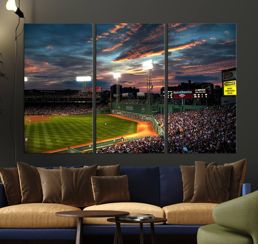 Fenway Park Boston Massachusetts Stadium Wall Art Canvas Print