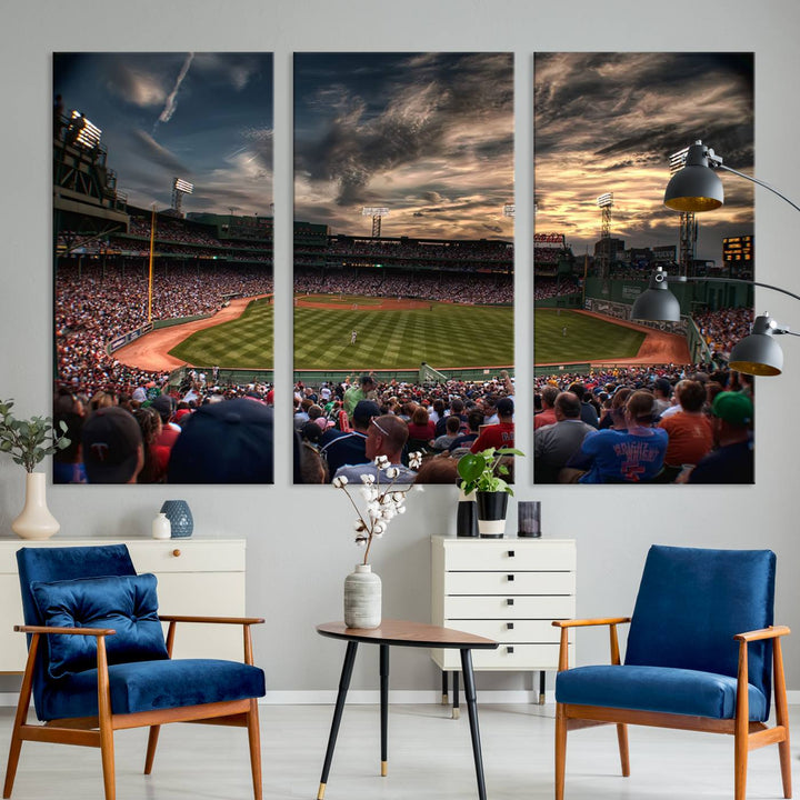 Fenway Park Boston Massachusetts Stadium Wall Art Canvas Print