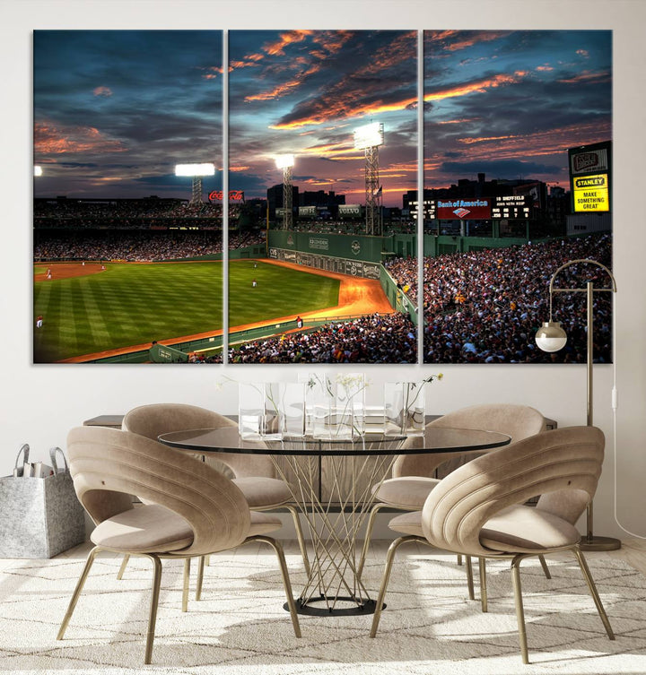 Fenway Park Boston Massachusetts Stadium Wall Art Canvas Print