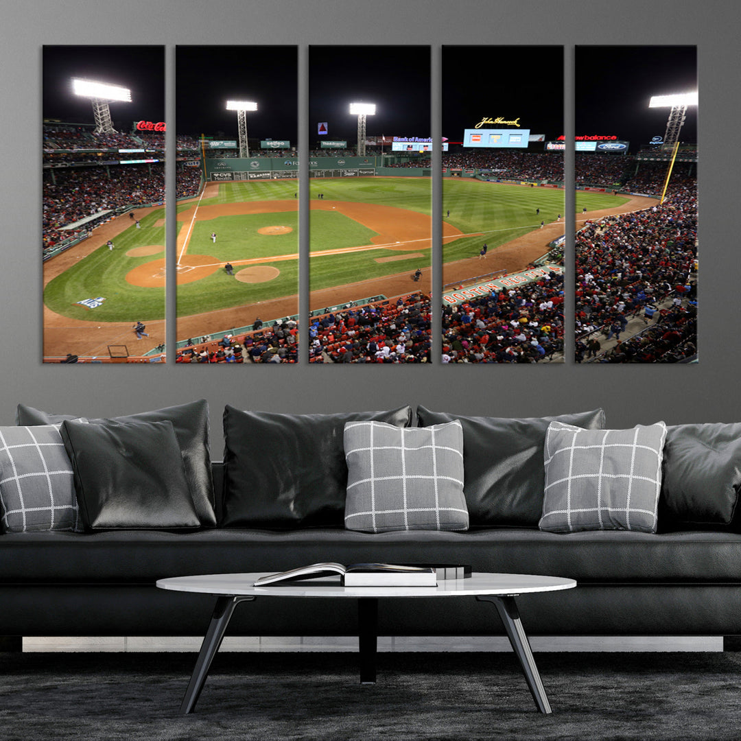 Fenway Park Boston Red Sox Baseball Stadium Wall Art Canvas Print for Gift Baseball Lover MLB Wall Art College Dorm Wall Decor Baseball Gift