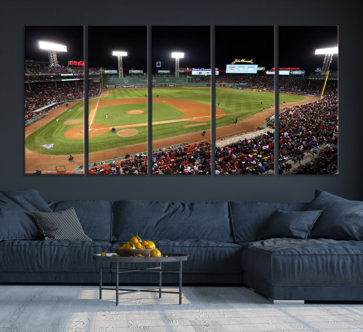 Fenway Park Boston Red Sox Baseball Stadium Wall Art Canvas Print for Gift Baseball Lover MLB Wall Art College Dorm Wall Decor Baseball Gift