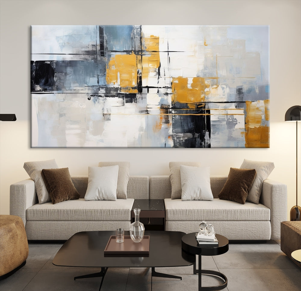 Fine Abstract Painting on Original Canvas, Large Wall Art Canvas Print, Set of Living Room Wall Decor