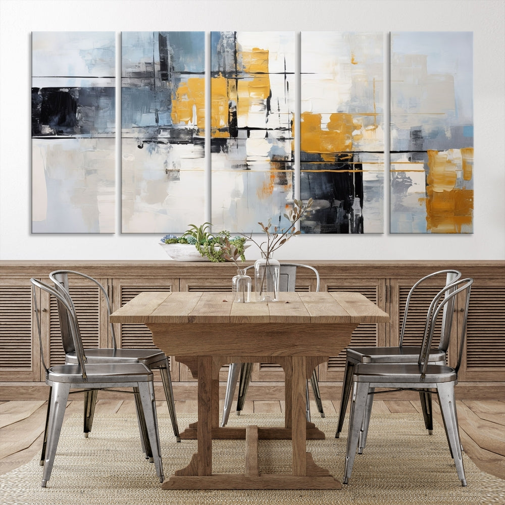 Fine Abstract Painting on Original Canvas, Large Wall Art Canvas Print, Set of Living Room Wall Decor