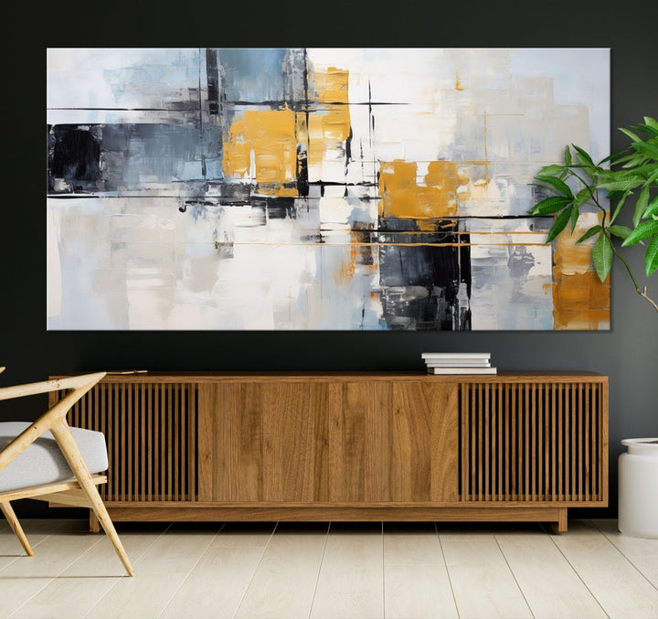 Fine Abstract Painting on Original Canvas, Large Wall Art Canvas Print, Set of Living Room Wall Decor