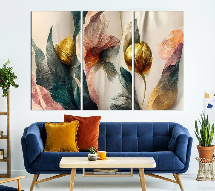 Flower Abstract Wall Art Canvas Print