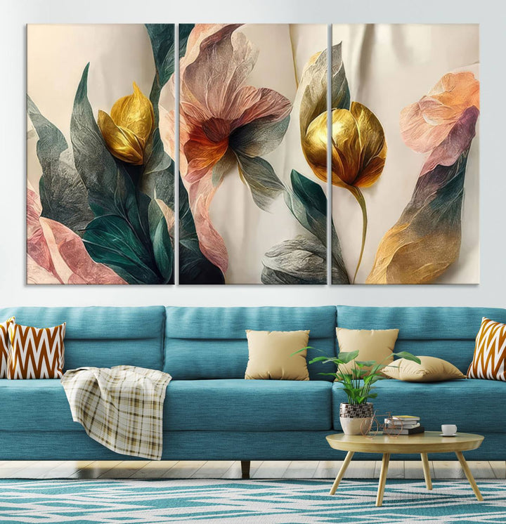 Flower Abstract Wall Art Canvas Print