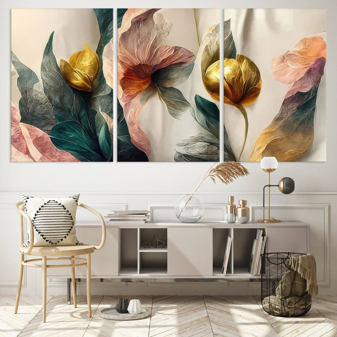 Flower Abstract Wall Art Canvas Print