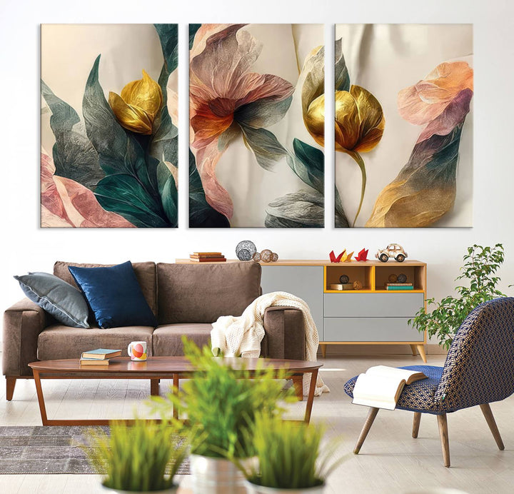 Flower Abstract Wall Art Canvas Print