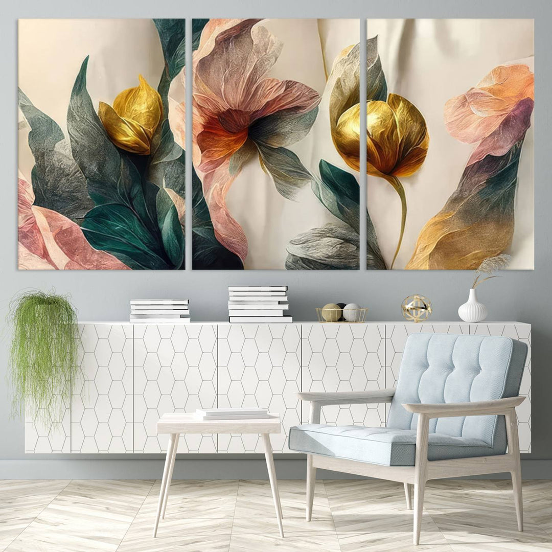 Flower Abstract Wall Art Canvas Print