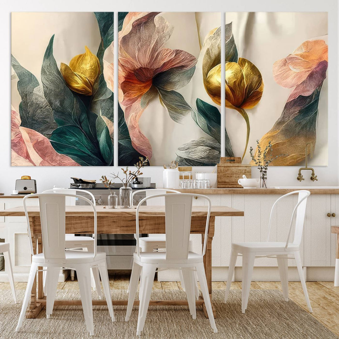 Flower Abstract Wall Art Canvas Print