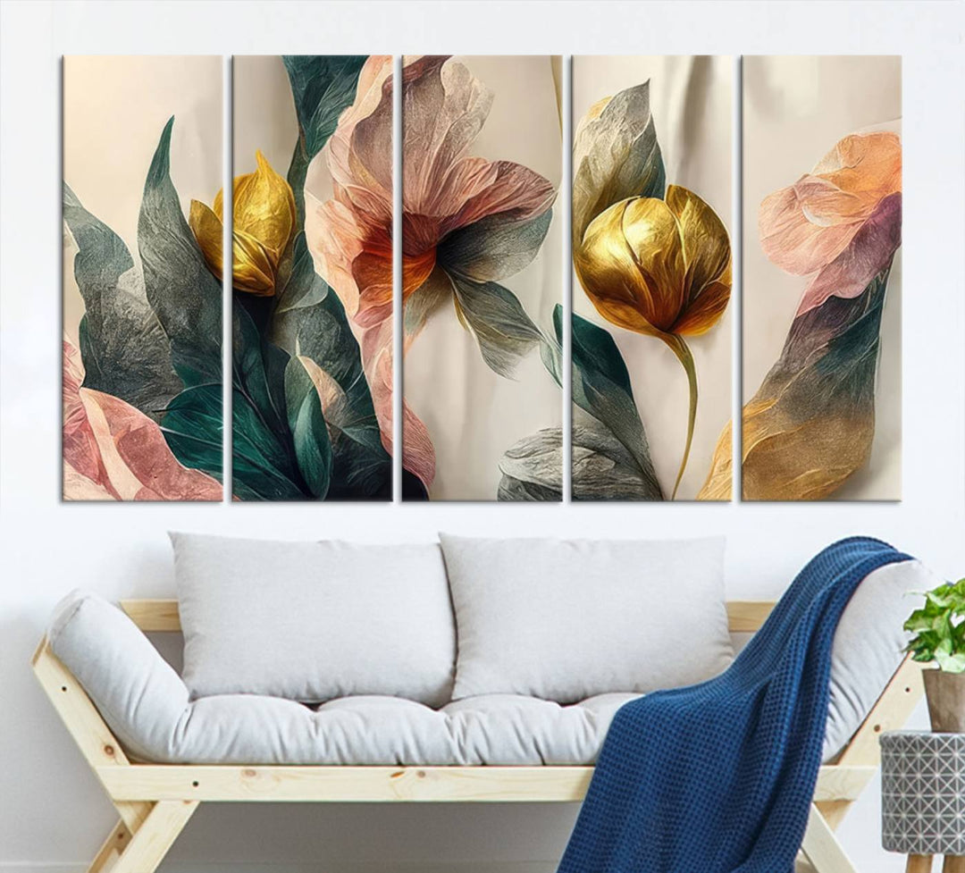 Flower Abstract Wall Art Canvas Print