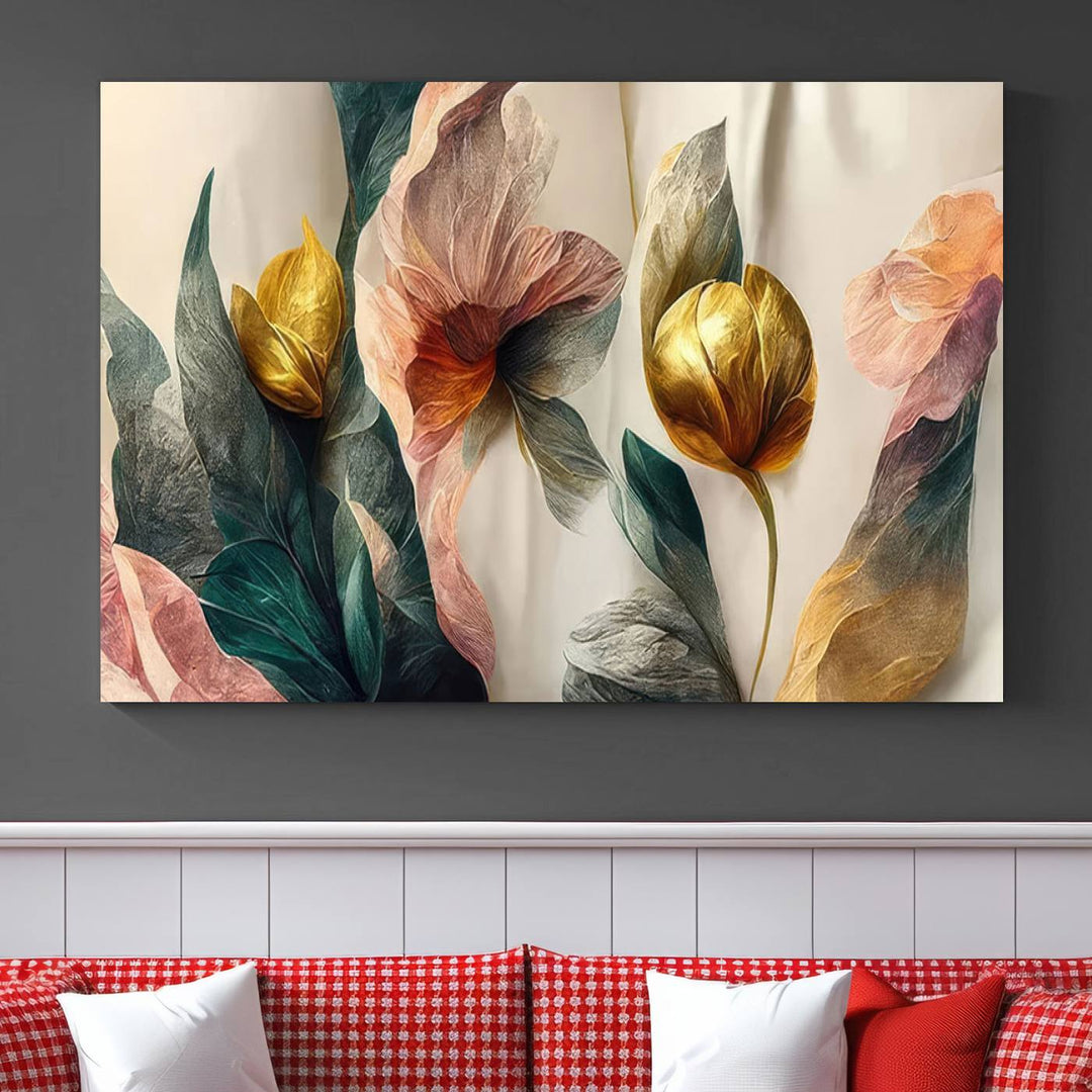 Flower Abstract Wall Art Canvas Print