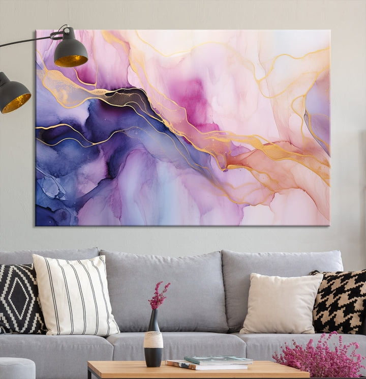 Fluid Abstract Painting, Panel Art Print, Canvas Wall Art, Modern Wall Decoration, Large Framed Abstract Print Set