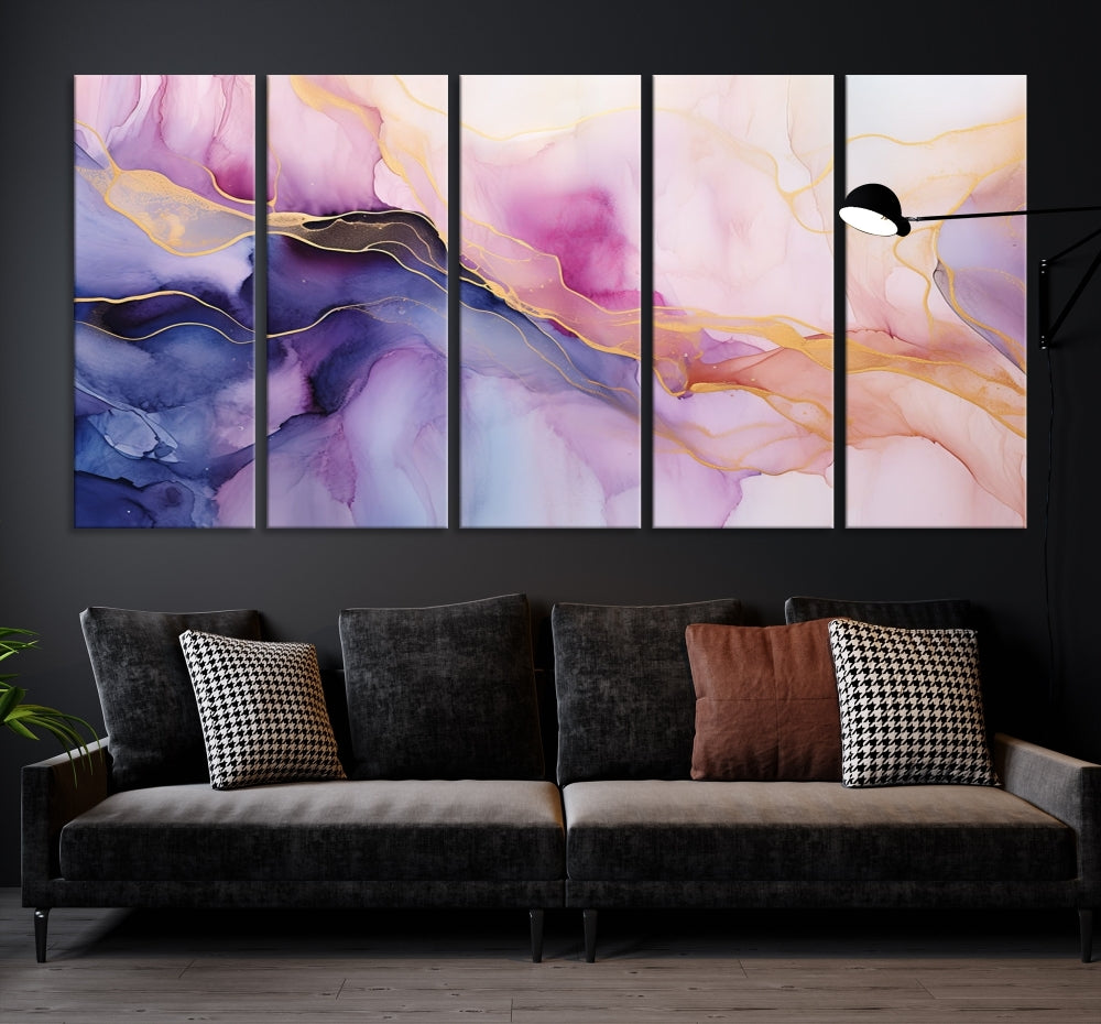 Fluid Abstract Painting, Panel Art Print, Canvas Wall Art, Modern Wall Decoration, Large Framed Abstract Print Set