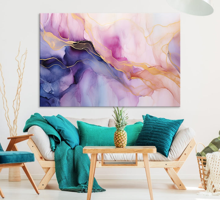 Fluid Abstract Painting, Panel Art Print, Canvas Wall Art, Modern Wall Decoration, Large Framed Abstract Print Set