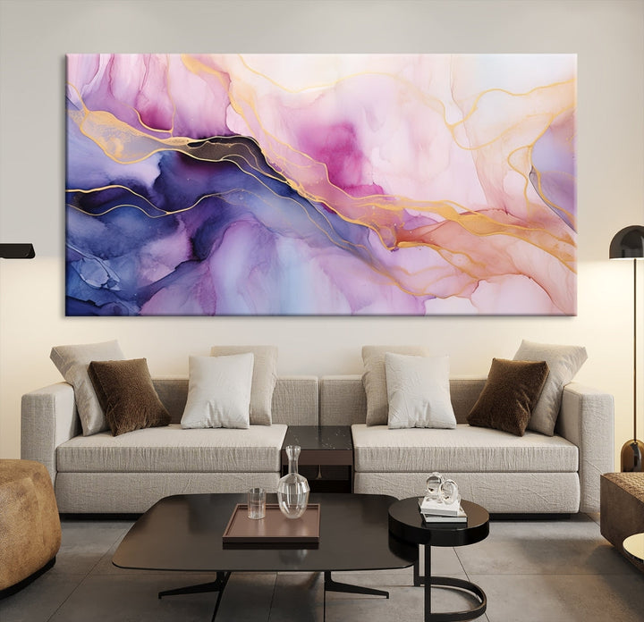 Fluid Abstract Painting, Panel Art Print, Canvas Wall Art, Modern Wall Decoration, Large Framed Abstract Print Set