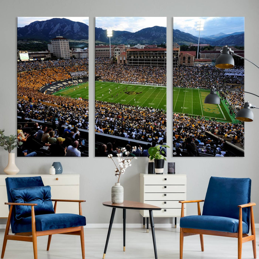 Folsom Field University of Colorado Football Stadium Wall Art Canvas Print