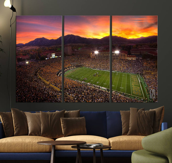 Folsom Field University of Colorado Football Stadium Wall Art Canvas Print