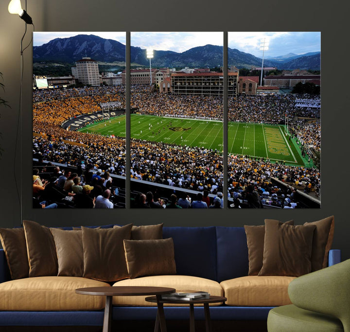 Folsom Field University of Colorado Football Stadium Wall Art Canvas Print