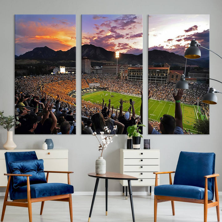 Folsom Field University of Colorado Football Stadium Wall Art Canvas Print