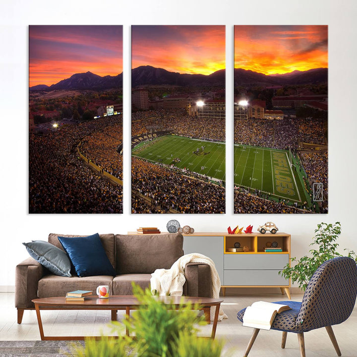 Folsom Field University of Colorado Football Stadium Wall Art Canvas Print