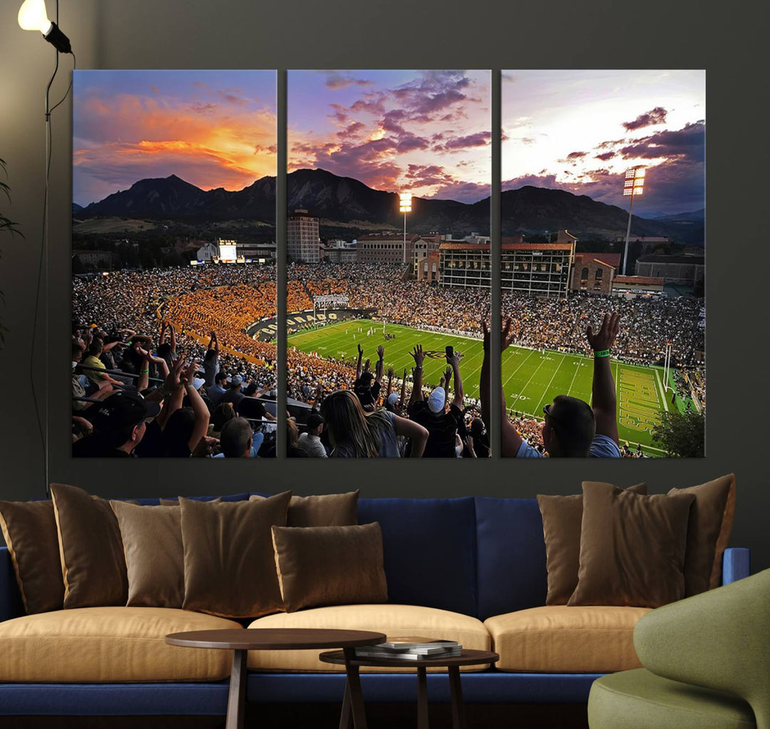 Folsom Field University of Colorado Football Stadium Wall Art Canvas Print