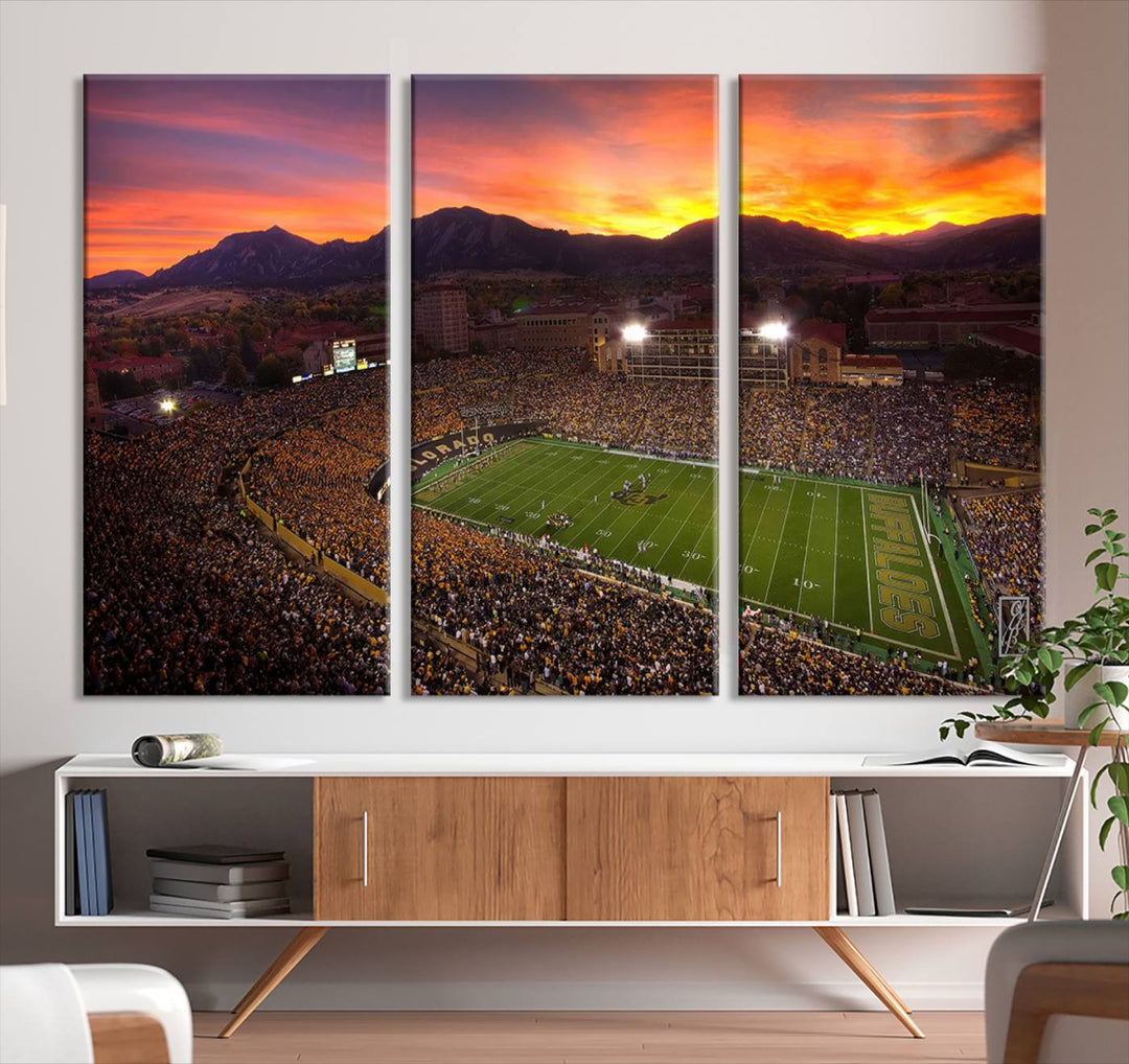 Folsom Field University of Colorado Football Stadium Wall Art Canvas Print