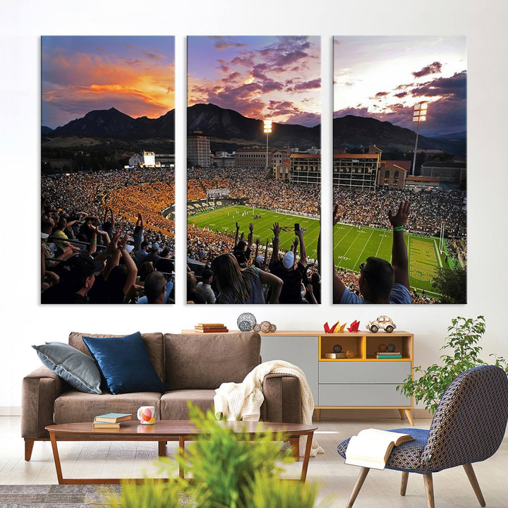 Folsom Field University of Colorado Football Stadium Wall Art Canvas Print