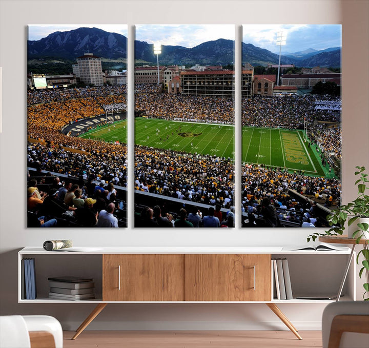 Folsom Field University of Colorado Football Stadium Wall Art Canvas Print