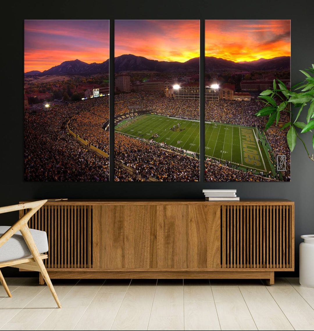 Folsom Field University of Colorado Football Stadium Wall Art Canvas Print