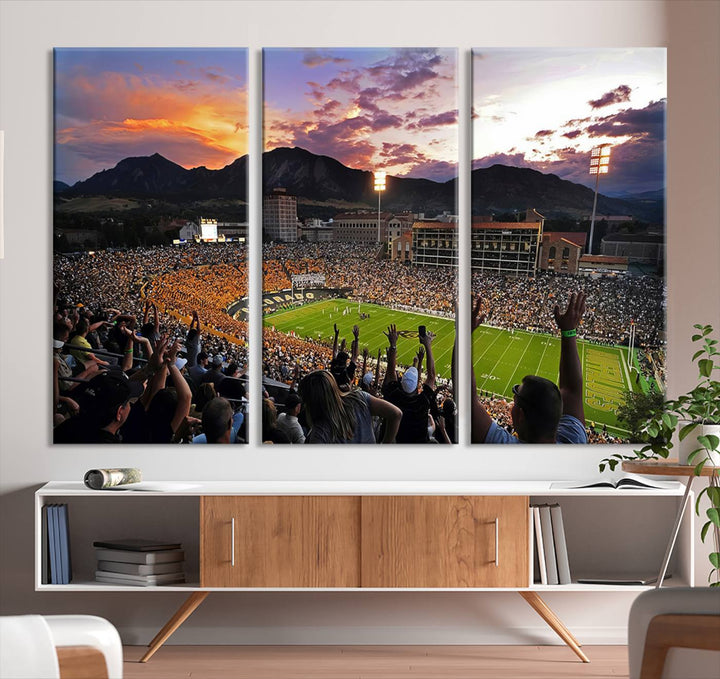 Folsom Field University of Colorado Football Stadium Wall Art Canvas Print