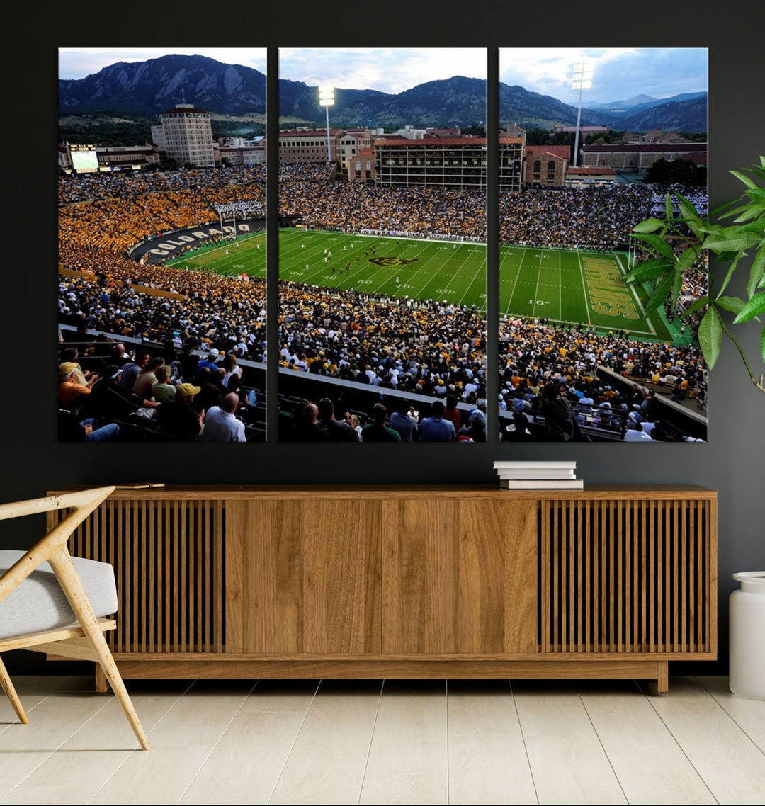 Folsom Field University of Colorado Football Stadium Wall Art Canvas Print