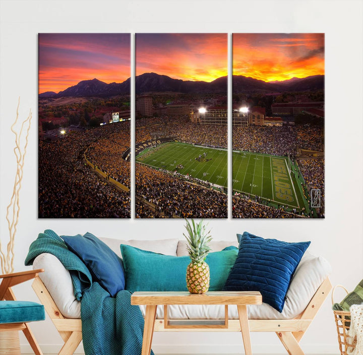 Folsom Field University of Colorado Football Stadium Wall Art Canvas Print