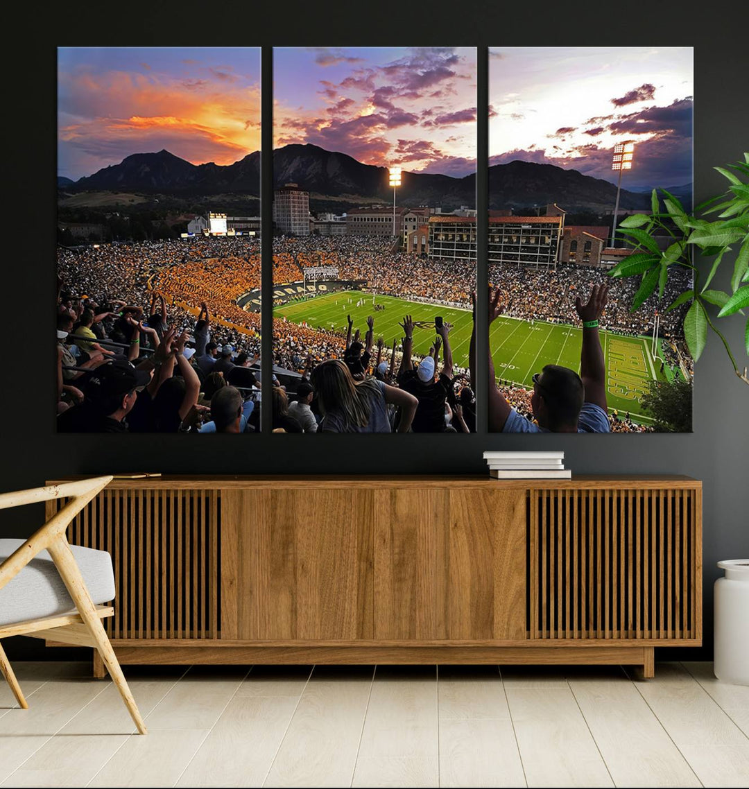 Folsom Field University of Colorado Football Stadium Wall Art Canvas Print