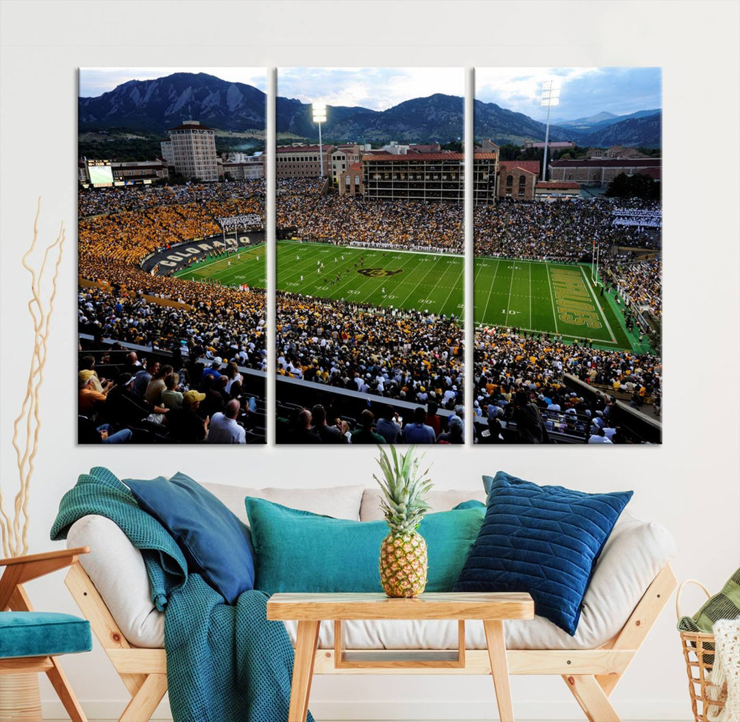 Folsom Field University of Colorado Football Stadium Wall Art Canvas Print