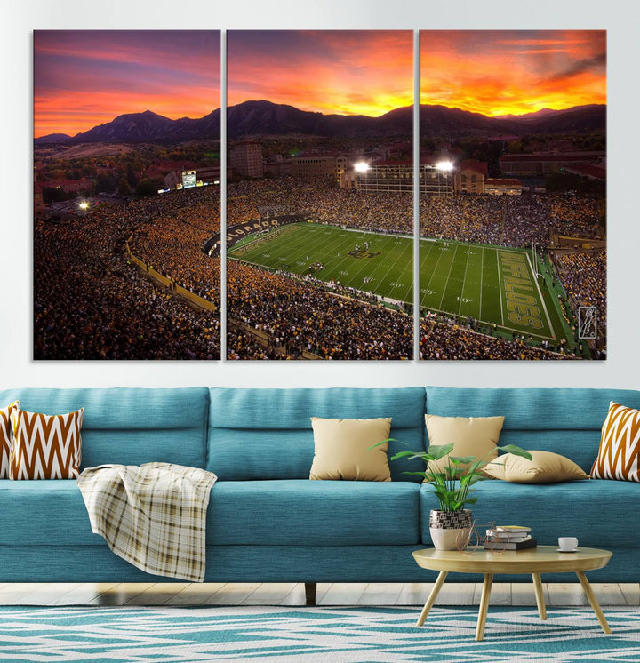 Folsom Field University of Colorado Football Stadium Wall Art Canvas Print