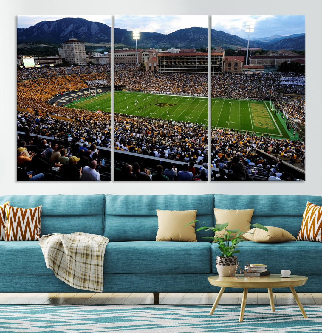 Folsom Field University of Colorado Football Stadium Wall Art Canvas Print