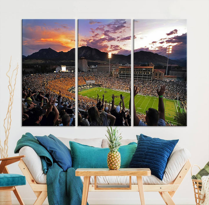 Folsom Field University of Colorado Football Stadium Wall Art Canvas Print