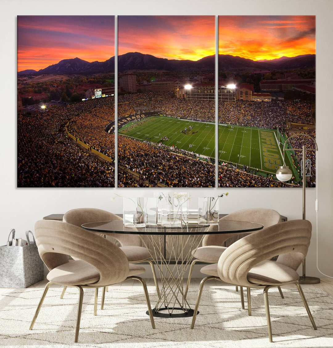 Folsom Field University of Colorado Football Stadium Wall Art Canvas Print