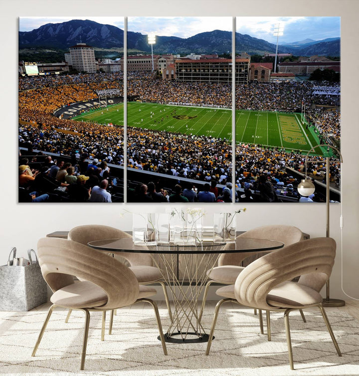 Folsom Field University of Colorado Football Stadium Wall Art Canvas Print