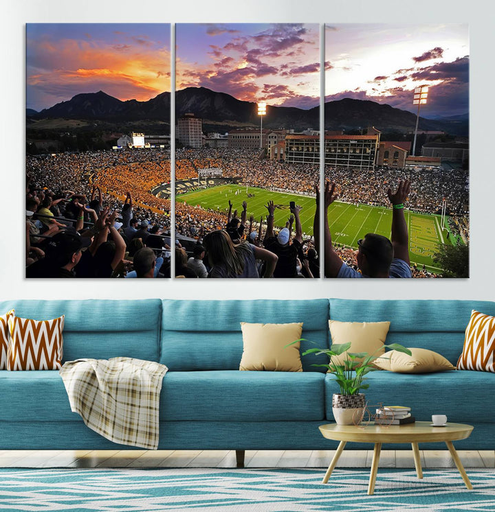 Folsom Field University of Colorado Football Stadium Wall Art Canvas Print